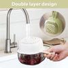 Kitchen Double-layer Basket, Fruit And Vegetable Bowl, Double-layer Design, Lock Design, Portable Storage Fruit Washing Multi-purpose Kitchen Cleaning