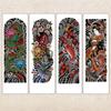 Geisha Japanischer Stil Temporäre Tattoos Japanische Dämonen Wassertransfer Tattoos Hand Beine Körperkunst