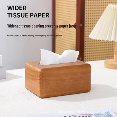 Black Walnut Wood Tissue Box with Lid - Dustproof, Simple Design for Home or Office