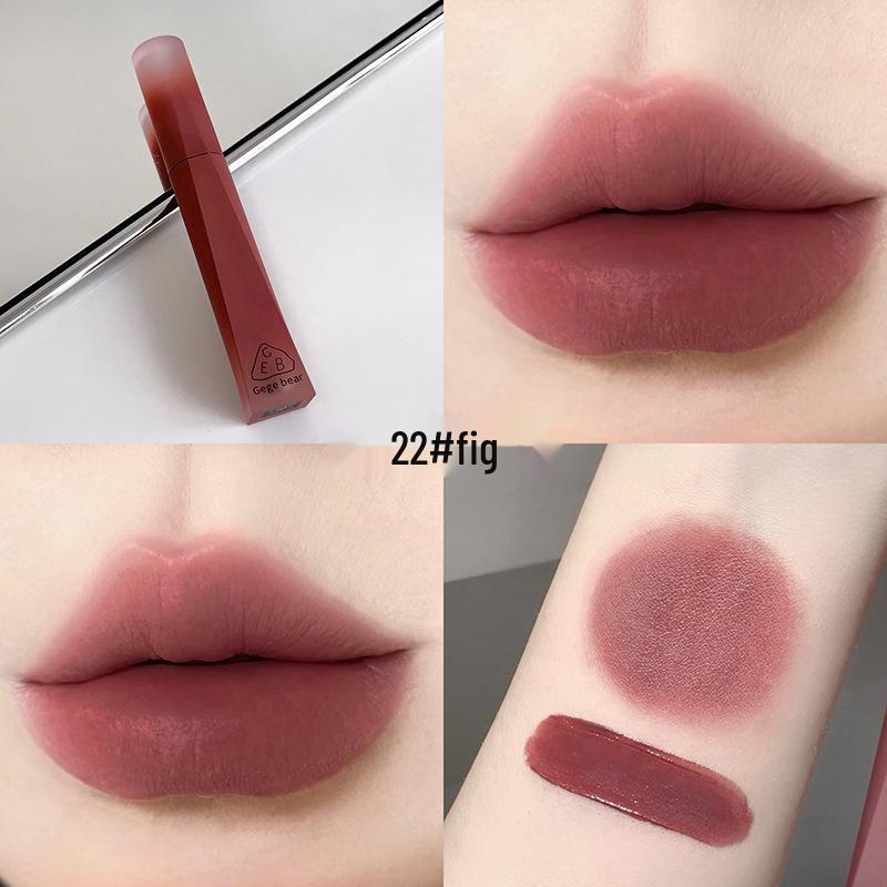 Бархатный Матовый Блеск для Губ Haute Couture от Gege Bear - Ежедневная Отбеливающая Помада Нюдового Оттенка