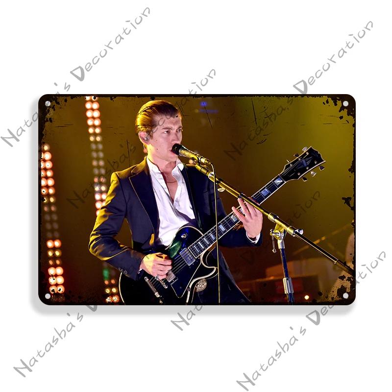 Indie Rock Sign Rock Band Wall Sign Arctic Monkeys Metal Signs Music Metal Sign Rusty Vintage Poster Home Club Pub Bar Decor
