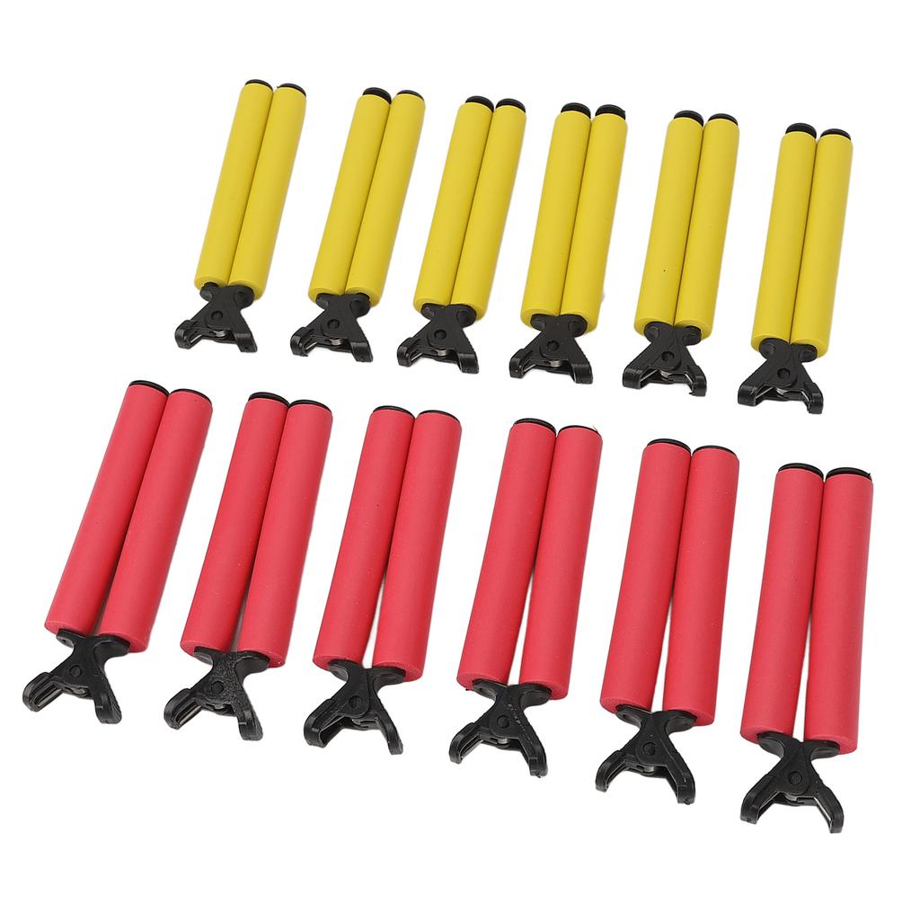 12pcs Salon Hot Roller Insulation Clips Perm Fixing Sponge Clips for Household Barber Shop