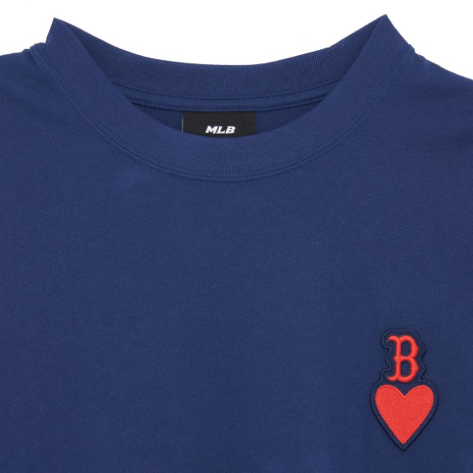 New MLB SS23 Heart Series T Shirts Men's Navy Blue 3ATSH0133-43NYS