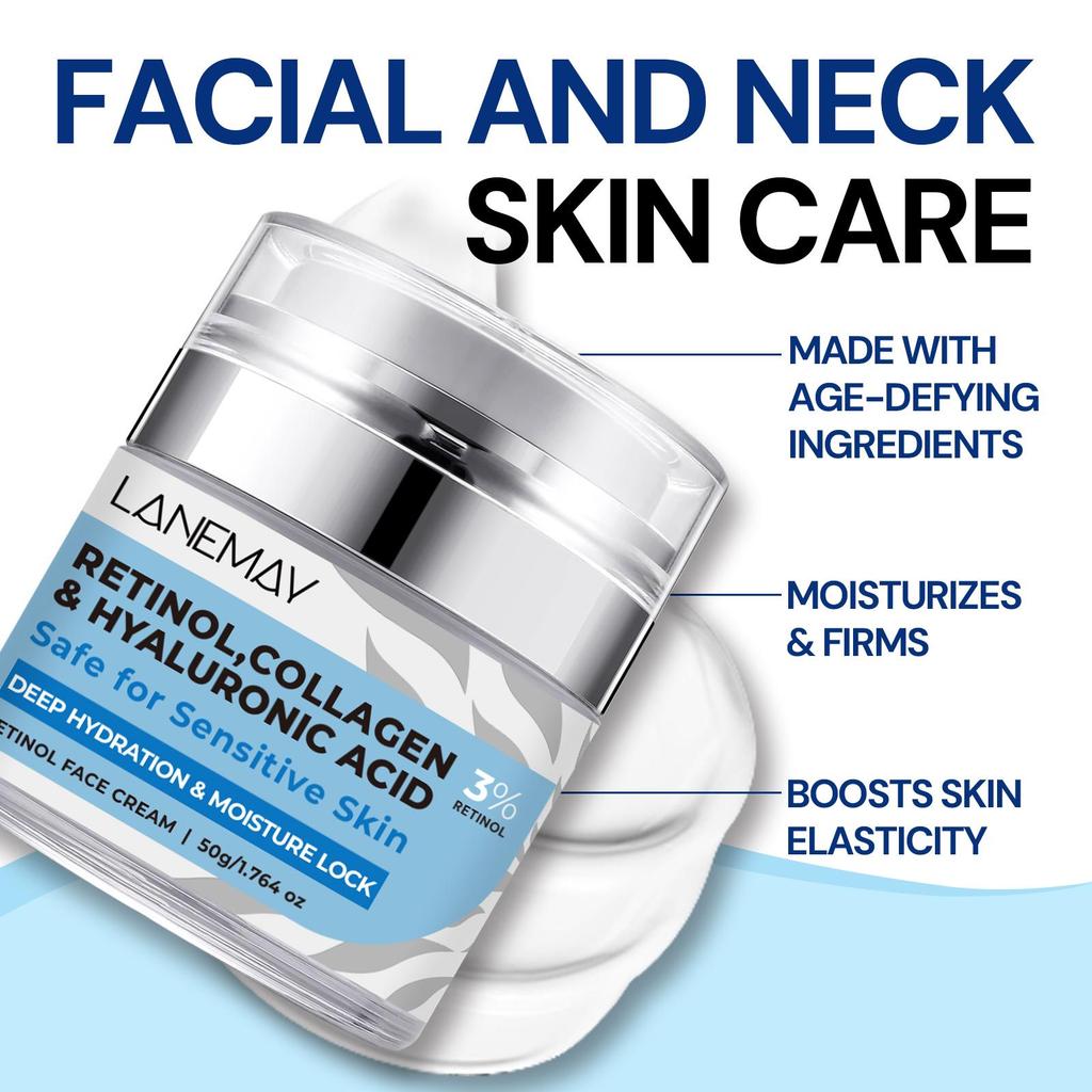 Retinol Face Cream-Moisturizing & Firming The Skin-Anti-aging & Wrinkle Reduce-Suitable For All Skin Types, 50g