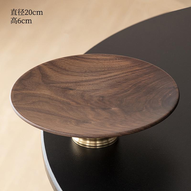 Exquisite Walnut Wooden Tea Tray Dried Fruit Snack Fruit Plate  Dessert Plate Tea Shop Tea Tray Cake Pan Dim Sum Dish Plates