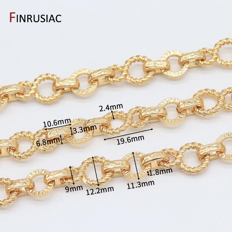 14K Gold Plated Brass Thick Large Heavy Chains For Jewelry Making Supplies,DIY Necklace Bracelet Jewelry Chain Finding