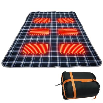 Coussinets Chauffants Électriques d'Extérieur 3 Températures Réglables avec 6 Zones de Chauffage pour le Camping par Temps Froid, le Trekking ou la Randonnée