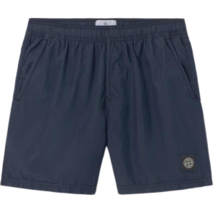 STONE ISLAND Logo Patch Elastic Swim Shorts Men Swim Shorts K1S15B100B-09S0046-V0020