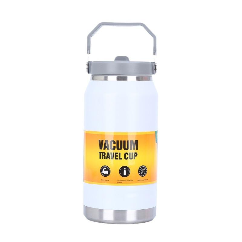 1200/1600ml 304 Stainless Steel Vacuum Travel Cup, Large Capacity Insulated Water Bottle with Handle