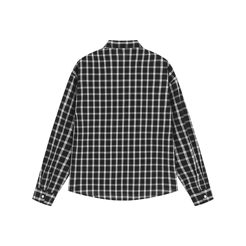 In Autumn, That Is A Plaid Long-Sleeved Shirt, Hong Kong Style Men'S Casual Loose Lapel Shirt.