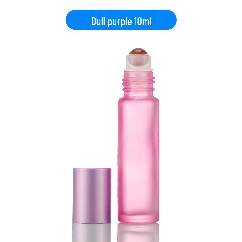 Matte Crystal White Glass Roll-on Essential Oil Bottle