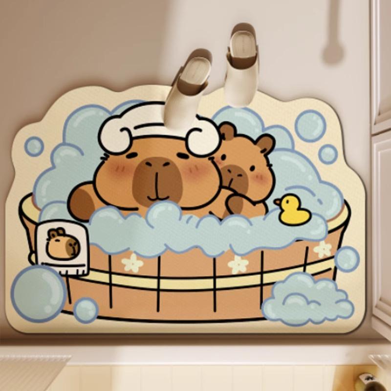 Bathroom floor mat, bathroom doorway, diatomaceous earth absorbent anti slip door mat, floor mat, toilet quick drying