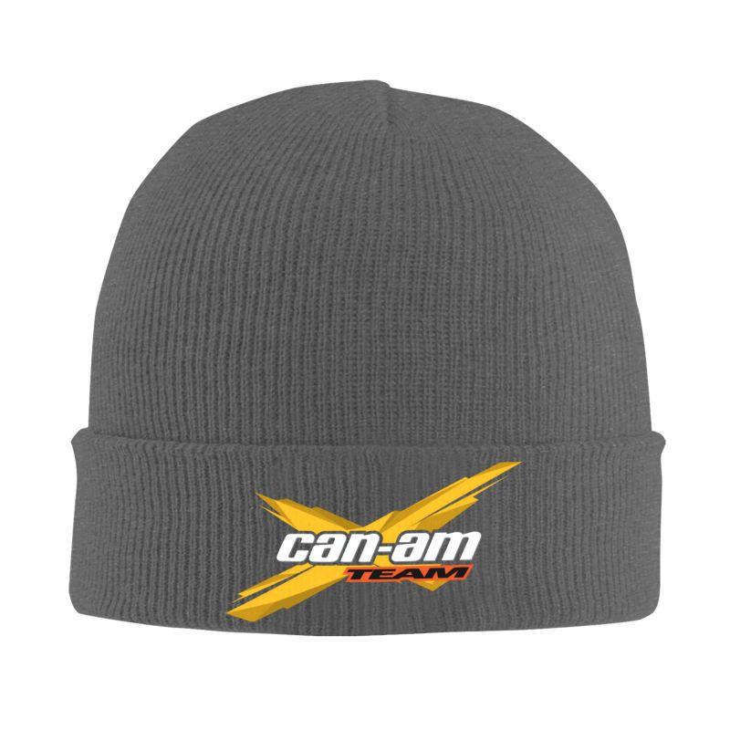 Custom BRP Can Am Logo Print Beanie Hat Adults Knitted Hat Soft Warm Skullies Beanies Cap Autumn Winter Outdoor Bonnet Hats
