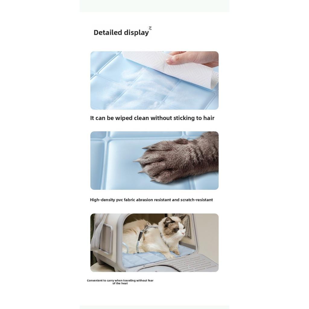 Breathable Mesh Cooling Pad for Cats and Dogs - Summer Ice Slippery Fabric, Rectangular Pet Bed To Keep Pets Cool and Comfortable, Dog Cooling Pad