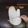 1pair Kitchen Baking Gloves Microwave Oven Gloves High Temperature Resistant Insulated Mitts Silver Cloth Heat-Resistant Glove