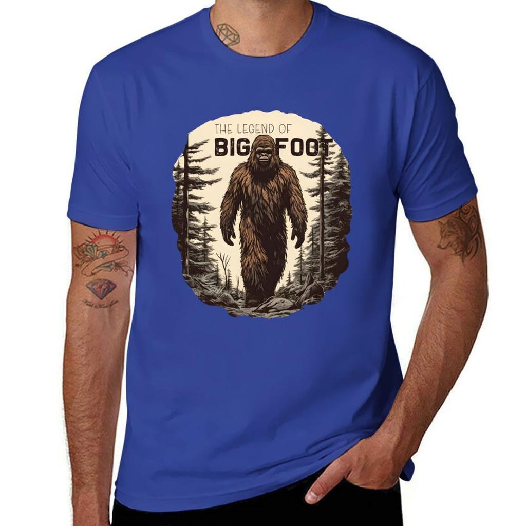 Bigfoot Legendary Creature of Washington State Tshirt Aesthetic Clothing Plain Mens Cotton T Shirts