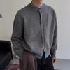 Cleanfit American Retro Two-Piece Loose Henley Cardigan for Couples