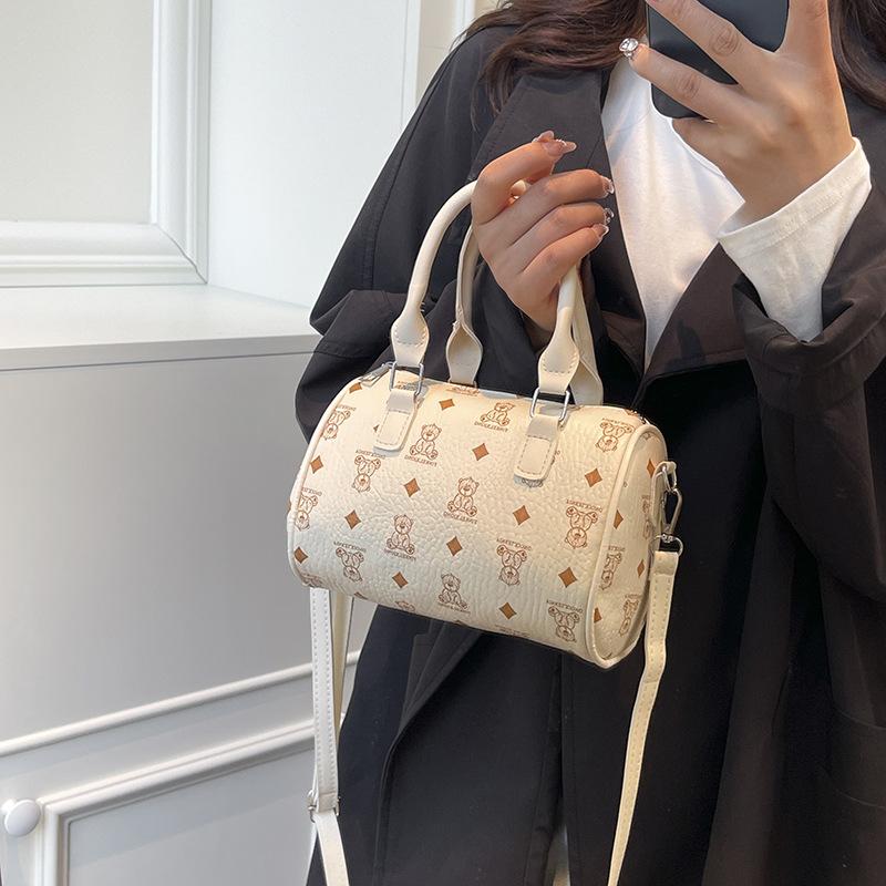 New niche design retro Boston bag women s trend handbag versatile fashion shoulder messenger bag