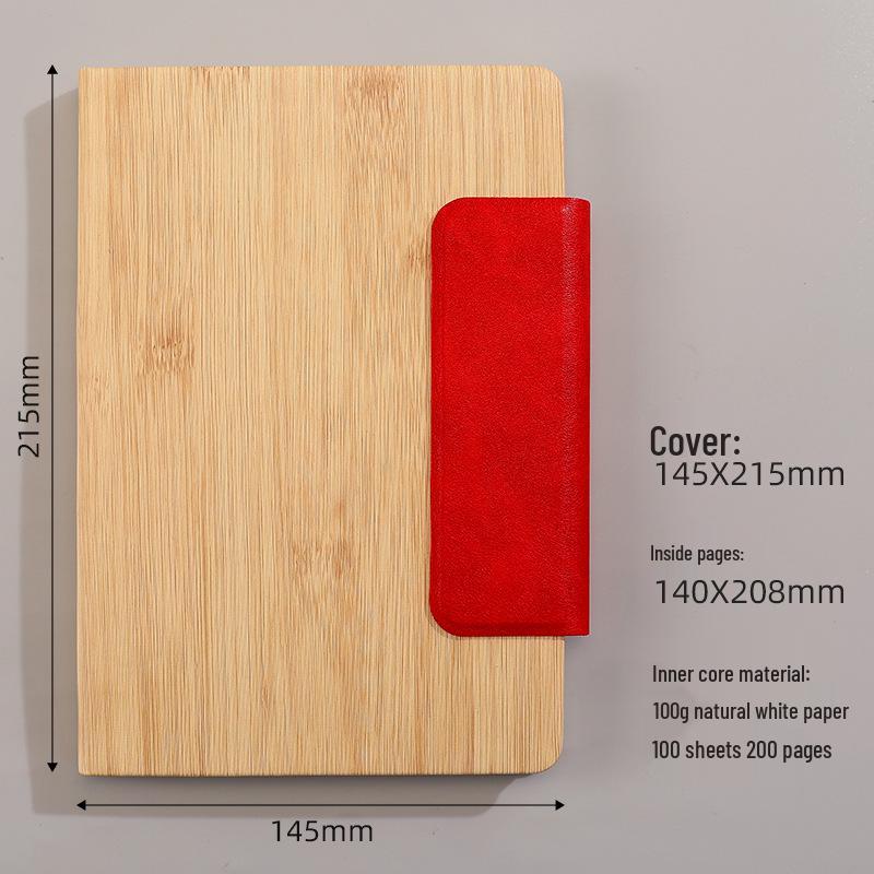 Cross-Border A5 Bamboo Grain Magnetic Buckle Notebook with Customizable Logo