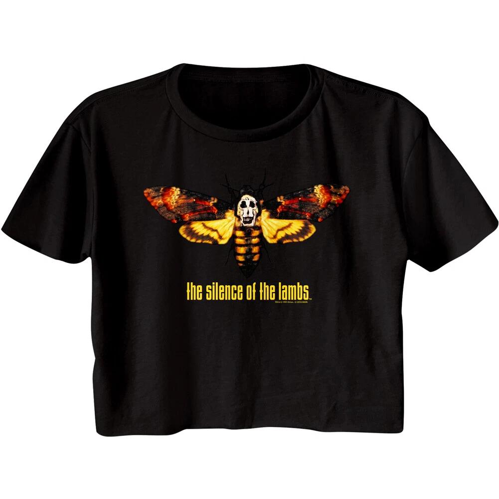 Silence Of The Lambs Death s Head Hawkmoth Sinister Skull Women s Crop Top Shirt M