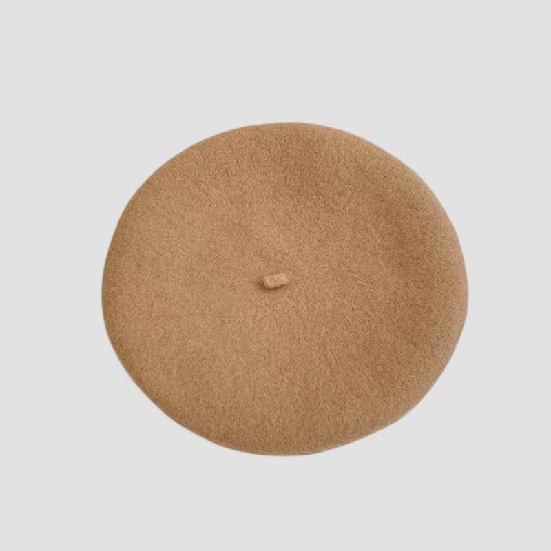 Beret Female Autumn And Winter Literature And Art Covered With Ancient Wool Buds Painter Hat Tide M56—58cm хаки
