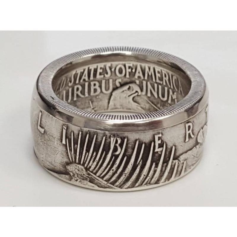 Hot New Jewelry American Morgan Silver Dollar Coin Ring Fashion Mens Ring