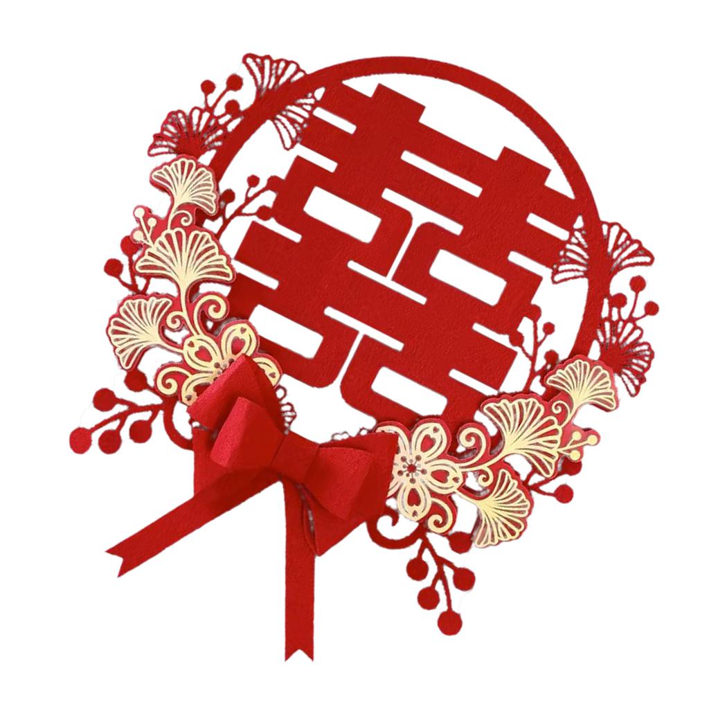 Chinese Wedding Sticker Romantic Exquisite Double Happiness Sticker Decoration for Entrance Door