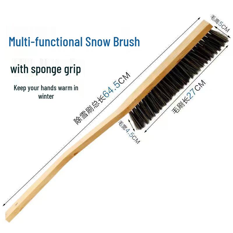 Brosse à neige en bois