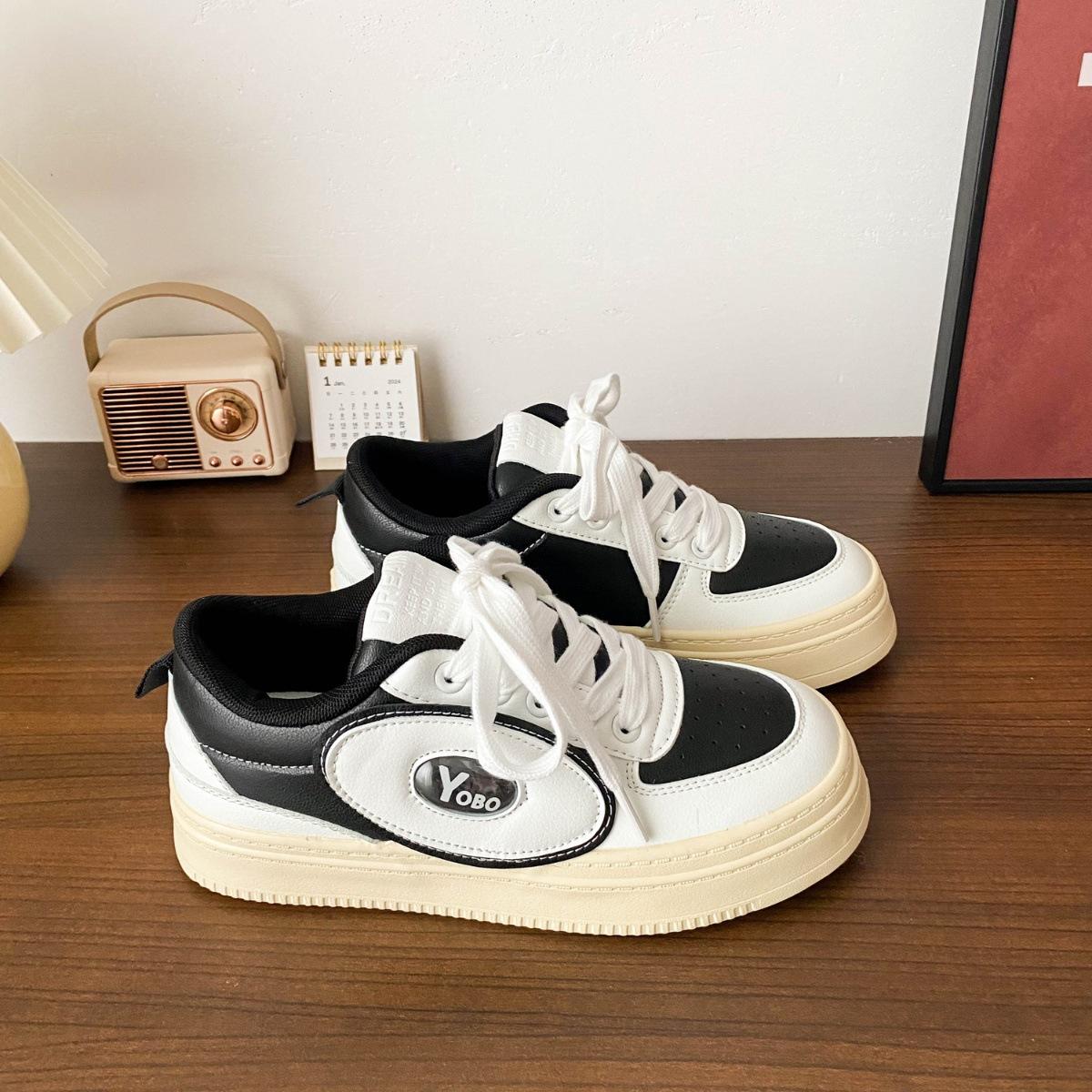 

Осень новые универсальные маленькие белые туфли женская юбка платформа повседневные кеды 40 чёрный