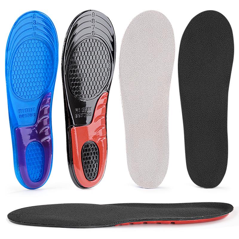 Military-Grade Shock-Absorbing Elastic Silicone Insoles for Sports - Sweat-Absorbing, Breathable, and Soft for Running & Basketball