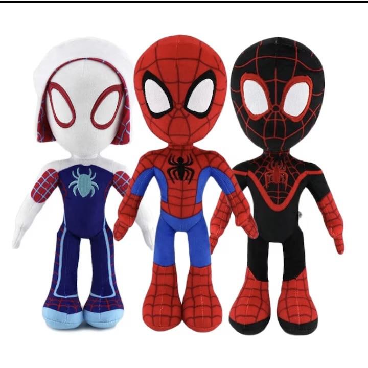 3-Pack Spider-Man Action Figures Set, Spidey, Miles, Ghost-Spider, 28cm Posable Superhero Toys for Kids Collection