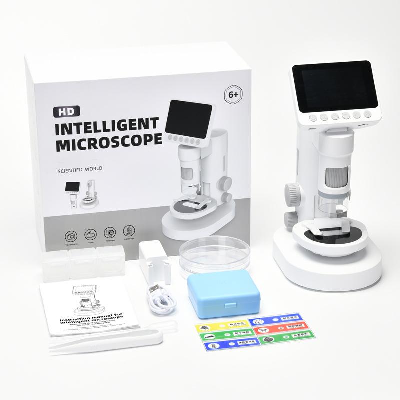 

Children s Microscope Desktop Handheld Detachable Portable Digital Microscope Can Take Photos and Videos білий