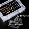 288 Pieces/Set Nails Forms Nails Extension Molds 12 Types Nails Shapes Acrylic Nails Extension Tips
