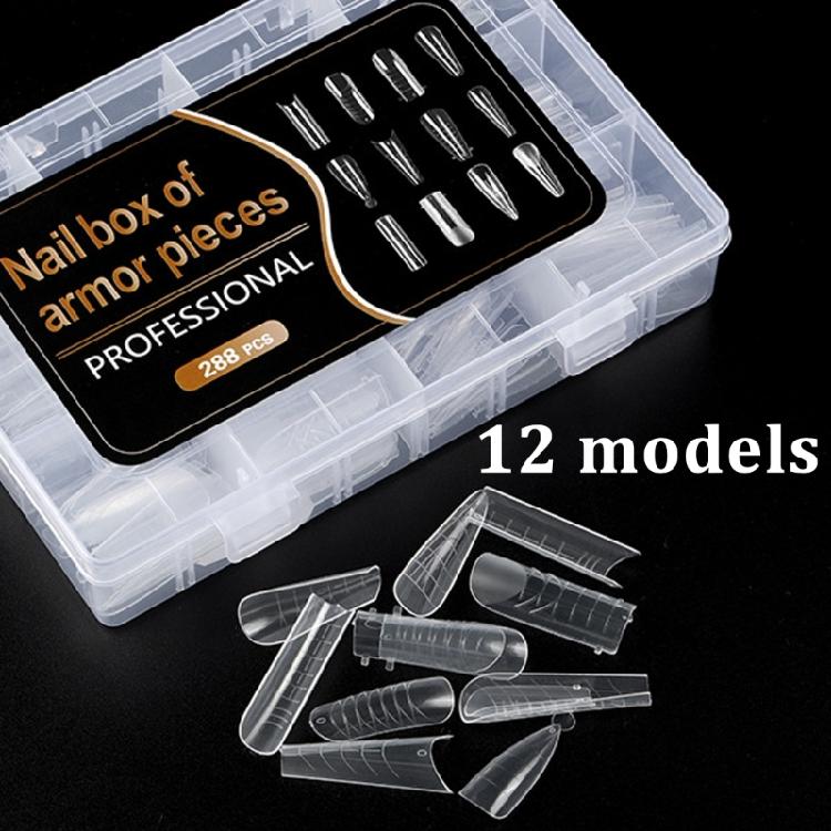 288 Pieces/Set Nails Forms Nails Extension Molds 12 Types Nails Shapes Acrylic Nails Extension Tips