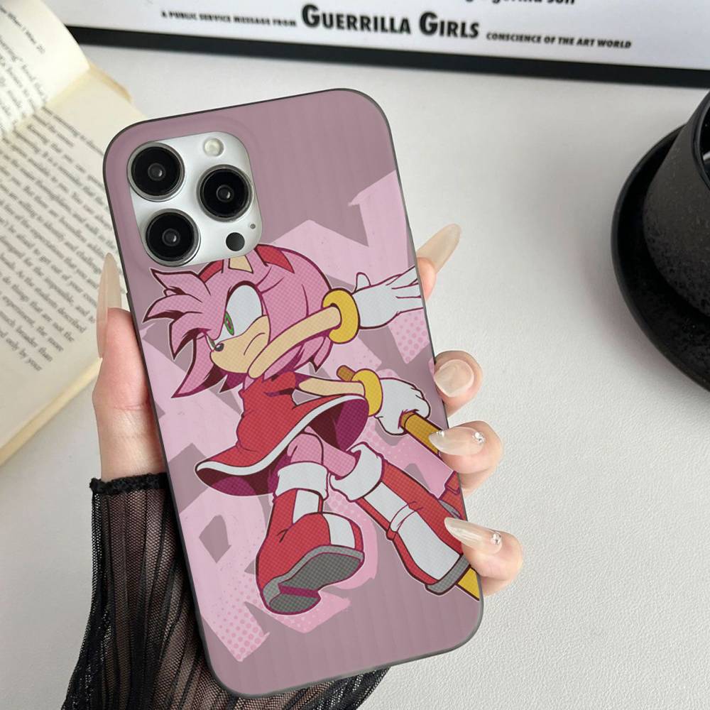 Game S-Sonic Movie Anime For IPhone 15 16 17 14 13 12 11 Pro Max 16E 16 Plus 17 Air Corrugated Shockproof Phone Cover