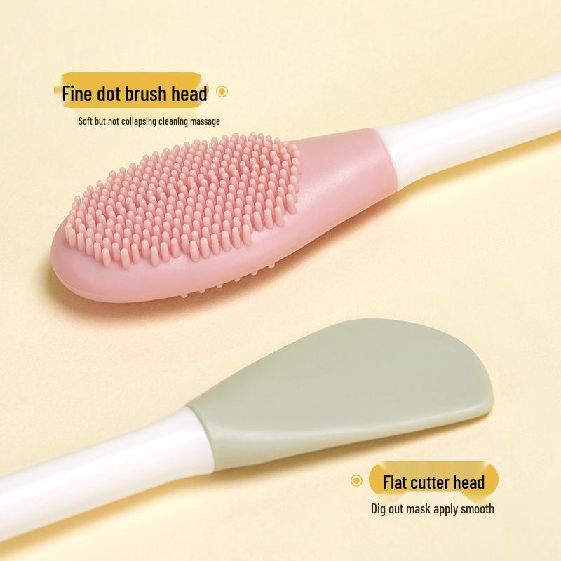 GECOMO Dual-Head Silicone Face Brush for Pore and Mud Mask Application