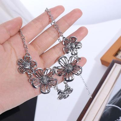 Charm Boho Ethnic Necklace Pendant Sweater Chain Korean Bohemian Flowers Necklace  Party