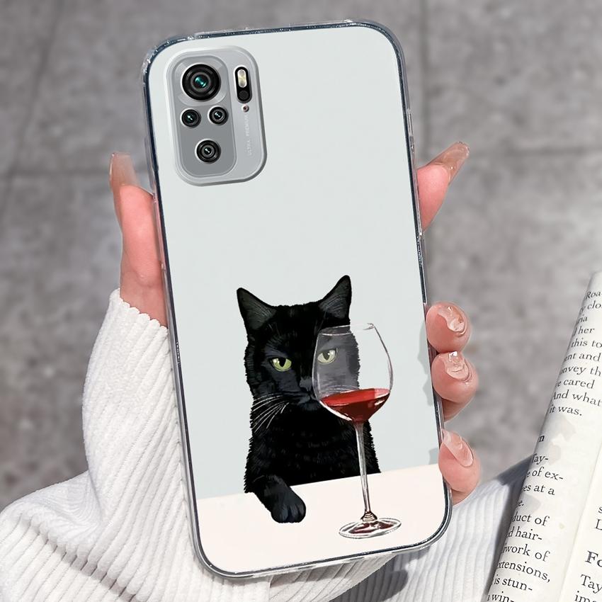 Cute Kitten Phone Case For Redmi Note 10 9 8 7 6 5A Pro 9T 8T 7S 10Lite Soft Casing Screen Protector Top Quality Dustproof Shell For Redmi Clear Cover