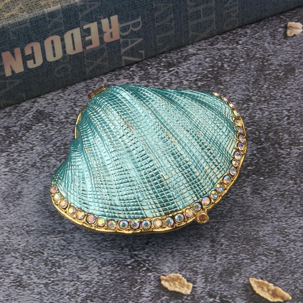 Seashell Hinged Trinket Box Holder Jewelry Box Holder Collectible Accessories For Home  Christmas Valentine's Day New Year Gift