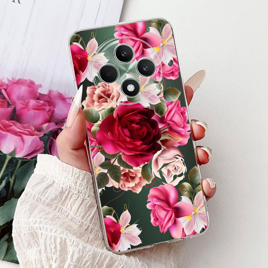 For Oppo Reno 12F 5G Case Reno12 FS CPH2637 Colorful Flowers Painted Cover Soft Silicone Case For Oppo Reno12 F 4G Reno12F Shell