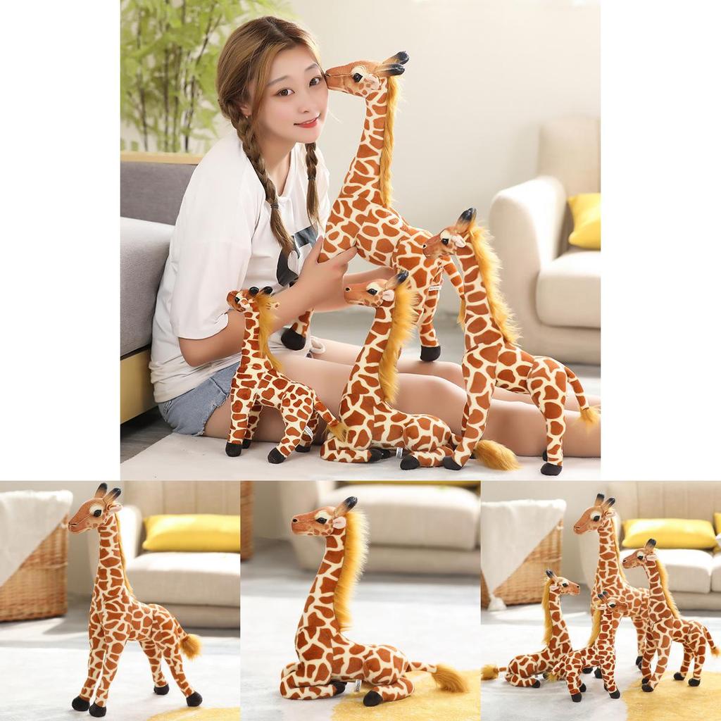 Adorable Giraffe Plush Toy Soft Stuffed Animal Doll For Kids Birthday Gifts