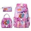 Cr7 Ronaldo 67 Print Student Rugzak Set met Lunchtas Etui Tienermeisjes School Reis Dagrugzak