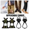 NEW Anti-slip Studs Crampons Snow Grips Cleats Outdoor Snow Ice Claw Winter Climbing Shoes Spikes for Hiking 34-50 Shoes Covers