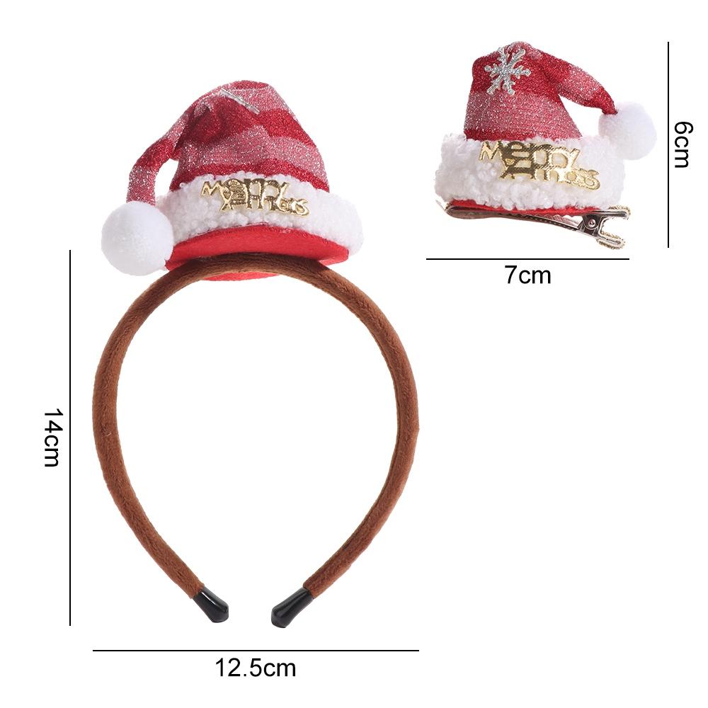 Veselé Vánoce Dekor Vánoční čepice Čelenka Hvězda Dětská Spona do vlasů Paroh dětská