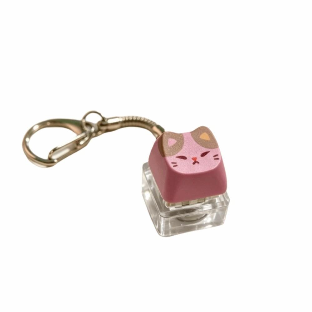 Süße Katze Tastatur Fidget Schlüsselanhänger Fingerknopf Tastenkappe Mechanische Tastenkappe Schlüsselring Anhänger