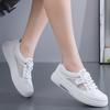 2025 Summer Women's Mesh Breathable Casual Sneakers - Korean Style, Non-slip, Fashionable Soft Sole, White.