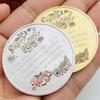 Santa Claus coins, New Year gifts, New Year's greetings, Christmas snowman, bells, commemorative medals, creative decorations, keychain