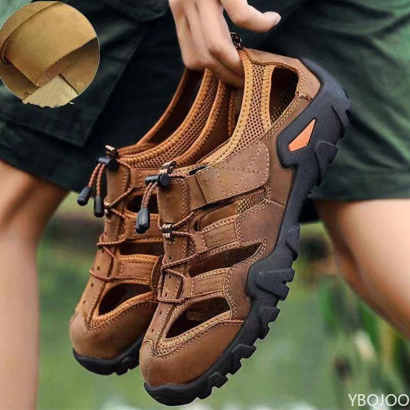 Fashion Men's Sandals Outdoor Beach Shoes Hollow Out New Summer Baotou Anti Collision and Water Wading Low Cut Breathable Casual Shoes