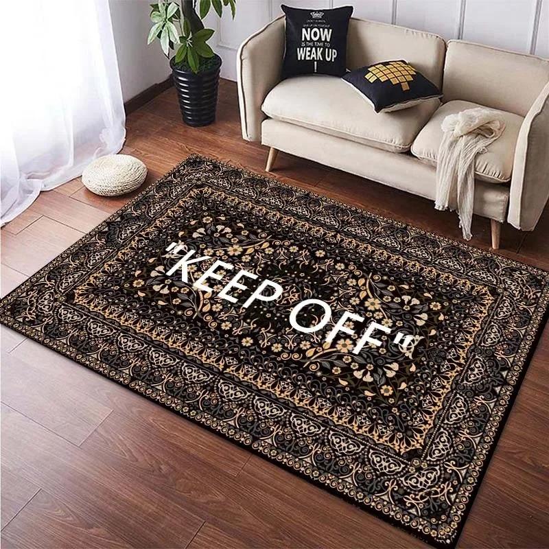 “Keep Off' Living Room Carpet Luxury Decor Rugs  Home Leisure Area Anti-slip Rug Indoor Extrance Doormat Bedside Soft Foot Mats
