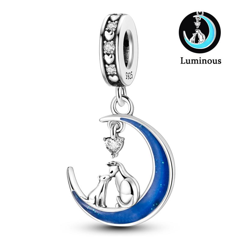 Charm Bead Components Compatible With Pan Copper Metal Firefly Ocean Star Butterfly Glowing Changing Color Trendy Authentic Original Bracelets Do It